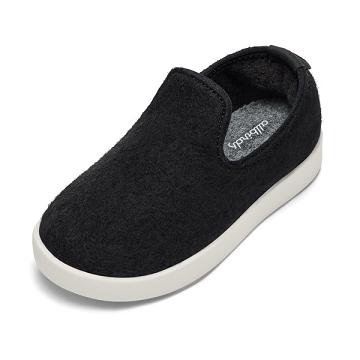 Kids' Allbirds Smallbirds Wool Loungers Slip On Shoes Beige / Black | NZ1869QM