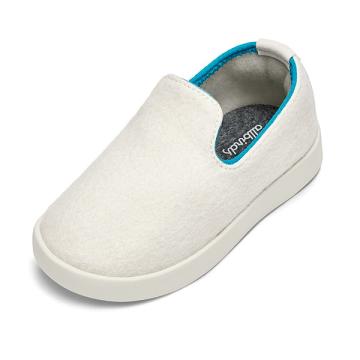 Kids' Allbirds Smallbirds Wool Loungers Slip On Shoes White | NZ1872BE