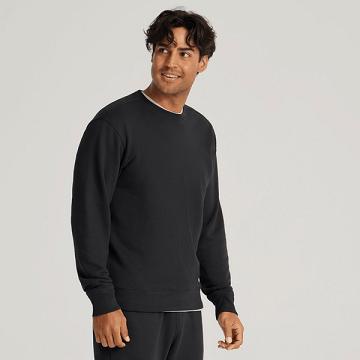 Men's Allbirds R&R Sweat Shirts Black / Beige | NZ1307NZ