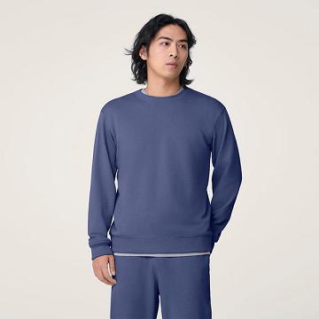 Men's Allbirds R&R Sweat Shirts Navy / Blue | NZ1310FD