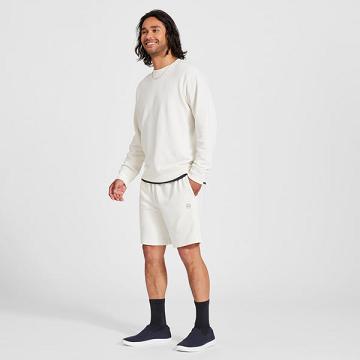 Men's Allbirds R&R Sweat Shorts Beige / White | NZ1300BE