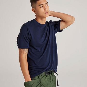 Men's Allbirds Sea T Shirts Navy | NZ1286SG