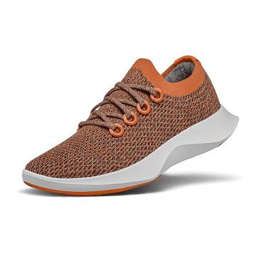 Men's Allbirds Tree Dasher 1 Running Shoes Orange / White | NZ1167QM