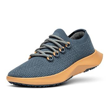 Men's Allbirds Tree Dasher 2 Running Shoes Blue / Yellow | NZ1198CT