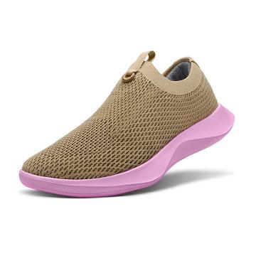 Men's Allbirds Tree Dasher Relay Slip On Shoes Brown / Pink | NZ1117NW