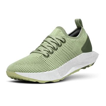 Men's Allbirds Tree Flyers Running Shoes Green | NZ1177NZ