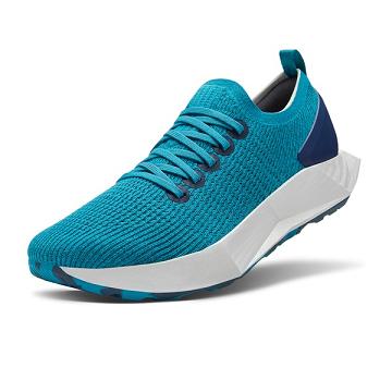 Men's Allbirds Tree Flyers Running Shoes Turquoise | NZ1179GS