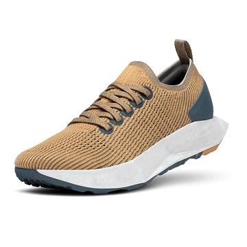 Men's Allbirds Tree Flyers Running Shoes Brown / White | NZ1183AH