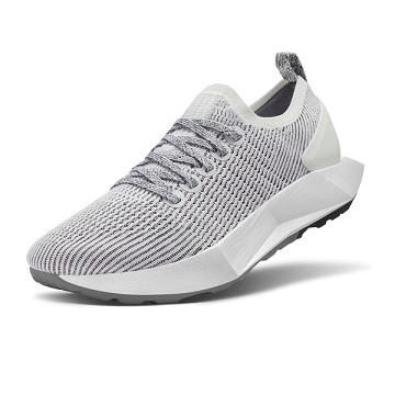 Men's Allbirds Tree Flyers Running Shoes Grey / White | NZ1186IL