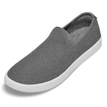 Men's Allbirds Tree Loungers Slip On Shoes Silver / White | NZ1112RV