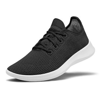 Men's Allbirds Tree Runner Sneakers Black / White | NZ1077DF