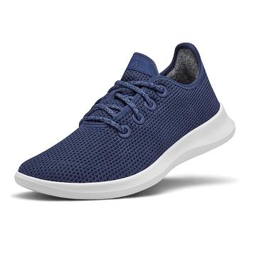 Men's Allbirds Tree Runner Sneakers Blue | NZ1080PJ