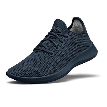 Men's Allbirds Tree Runner Sneakers Navy | NZ1075GS