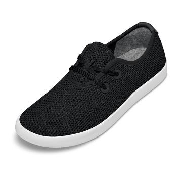 Men's Allbirds Tree Skippers Sneakers Black / White | NZ1018ZU