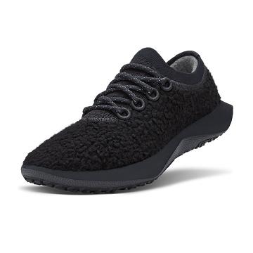 Men's Allbirds Wool Dasher Fluffs Running Shoes Black | NZ1127GS