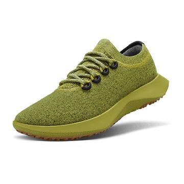 Men's Allbirds Wool Dasher Mizzles Waterproof Shoes Olive | NZ1248BE