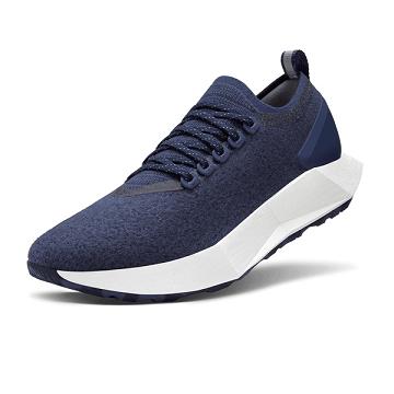 Men's Allbirds Wool Flyer Mizzles Running Shoes Navy | NZ1130SG