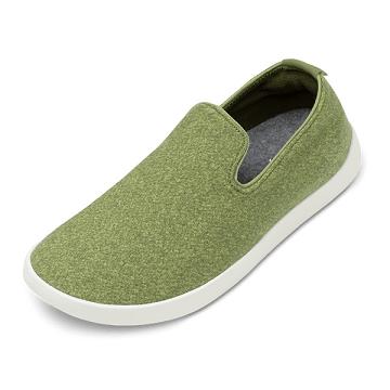 Men's Allbirds Wool Loungers Slip On Shoes Olive | NZ1092BE