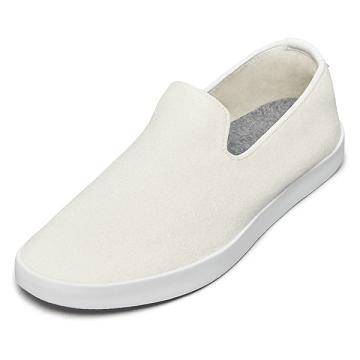 Men's Allbirds Wool Loungers Slip On Shoes White | NZ1093VR