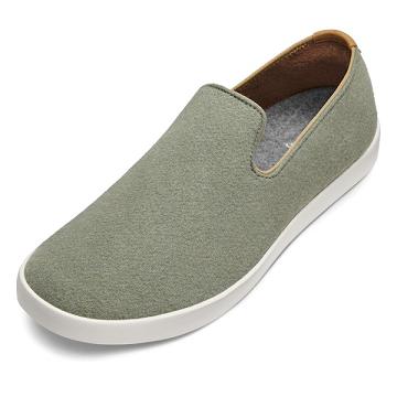 Men's Allbirds Wool Loungers Slip On Shoes Green | NZ1096ZU