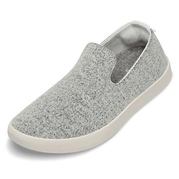 Men's Allbirds Wool Loungers Slip On Shoes Grey / White | NZ1097LI