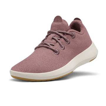 Men's Allbirds Wool Mizzles Waterproof Shoes Pink / White | NZ1260SG