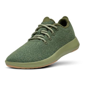 Men's Allbirds Wool Mizzles Waterproof Shoes Olive | NZ1262PJ