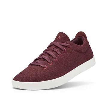 Men's Allbirds Wool Pipers Sneakers Burgundy | NZ1028PJ