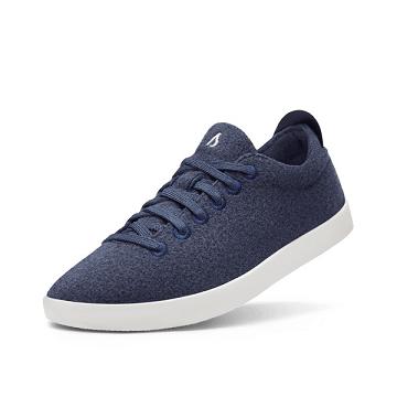 Men's Allbirds Wool Pipers Sneakers Navy | NZ1029OK