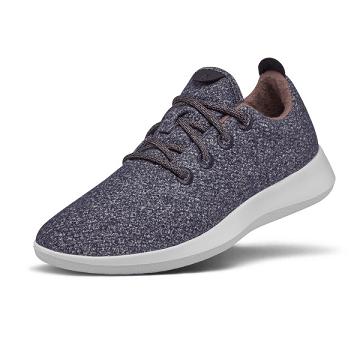 Men's Allbirds Wool Runner Sneakers Grey / White | NZ1052SG