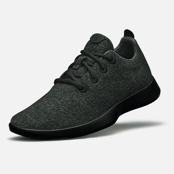 Men's Allbirds Wool Runner Sneakers Grey / Black | NZ1058YX