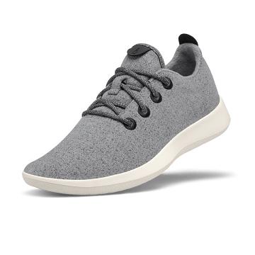 Men's Allbirds Wool Runner Sneakers Grey / White | NZ1063QM