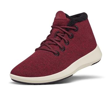 Men's Allbirds Wool Runner-up Mizzle Fluffs High Tops Red | NZ1216RV