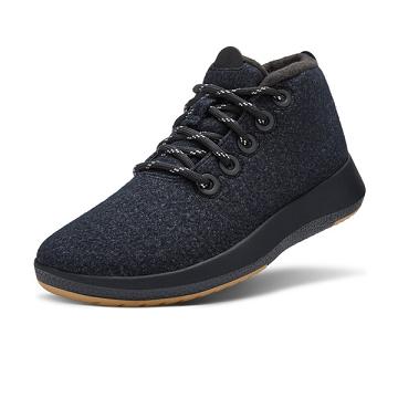 Men's Allbirds Wool Runner-up Mizzles High Tops Black | NZ1229NZ