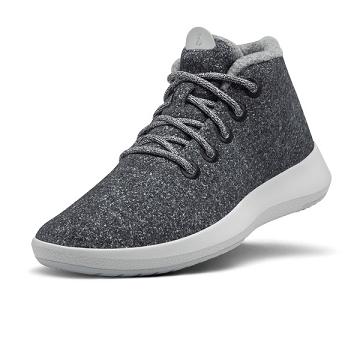 Men's Allbirds Wool Runner-up Mizzles High Tops Beige / Grey | NZ1231GS