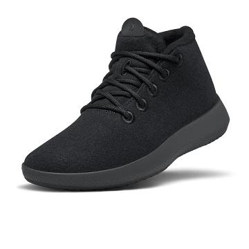 Men's Allbirds Wool Runner-up Mizzles High Tops Black / Grey | NZ1232FD