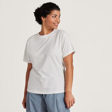 Women's Allbirds Allgood Cotton T Shirts White | NZ1745XY