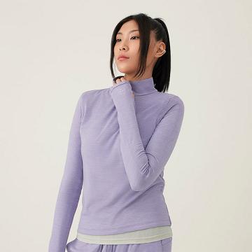 Women's Allbirds Performance Quarter Zip Hoodie Purple | NZ1774KO