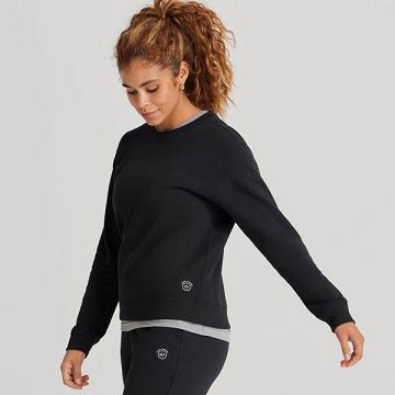 Women's Allbirds R&R Sweat Shirts Black | NZ1754SG