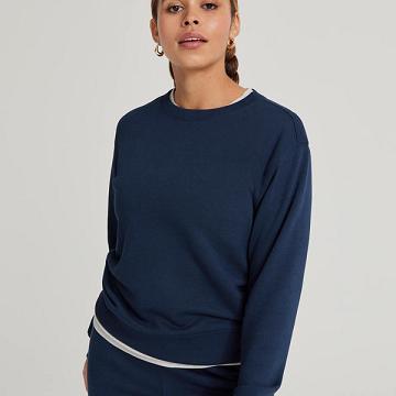 Women's Allbirds R&R Sweat Shirts Navy | NZ1757OK