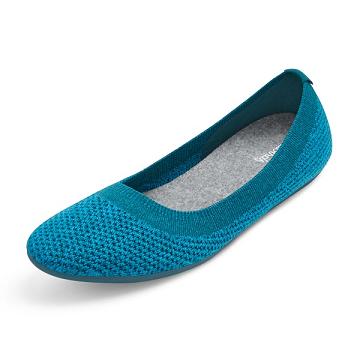 Women's Allbirds Tree Breezers Flat Shoes Turquoise | NZ1665VR