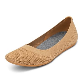 Women's Allbirds Tree Breezers Flat Shoes Brown | NZ1668ZU