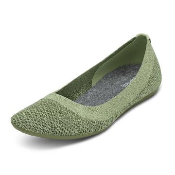 Women's Allbirds Tree Breezers Flat Shoes Green | NZ1670KO