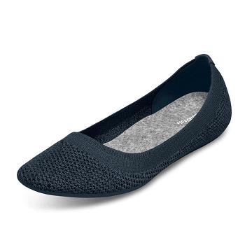 Women's Allbirds Tree Breezers Flat Shoes Navy | NZ1676SG