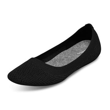 Women's Allbirds Tree Breezers Flat Shoes Black | NZ1677AH