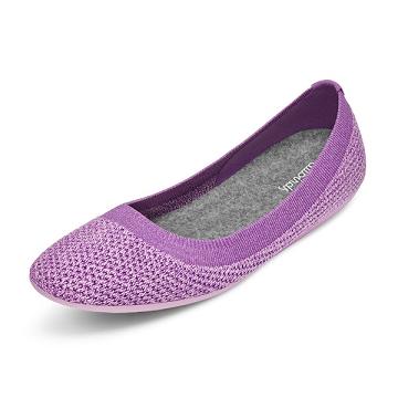 Women's Allbirds Tree Breezers Lux Flat Shoes Purple | NZ1664BE