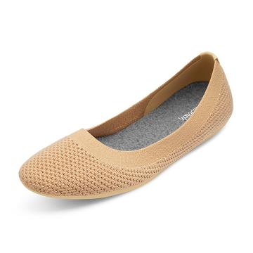 Women's Allbirds Tree Breezers Lux Flat Shoes Brown | NZ1671NZ