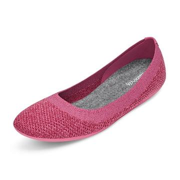 Women's Allbirds Tree Breezers Lux Flat Shoes Pink | NZ1672HA