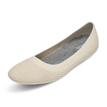 Women's Allbirds Tree Breezers Lux Flat Shoes Beige | NZ1673GS