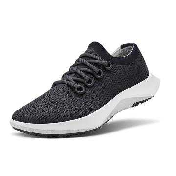 Women's Allbirds Tree Dasher 2 Running Shoes Black / White | NZ1626PJ